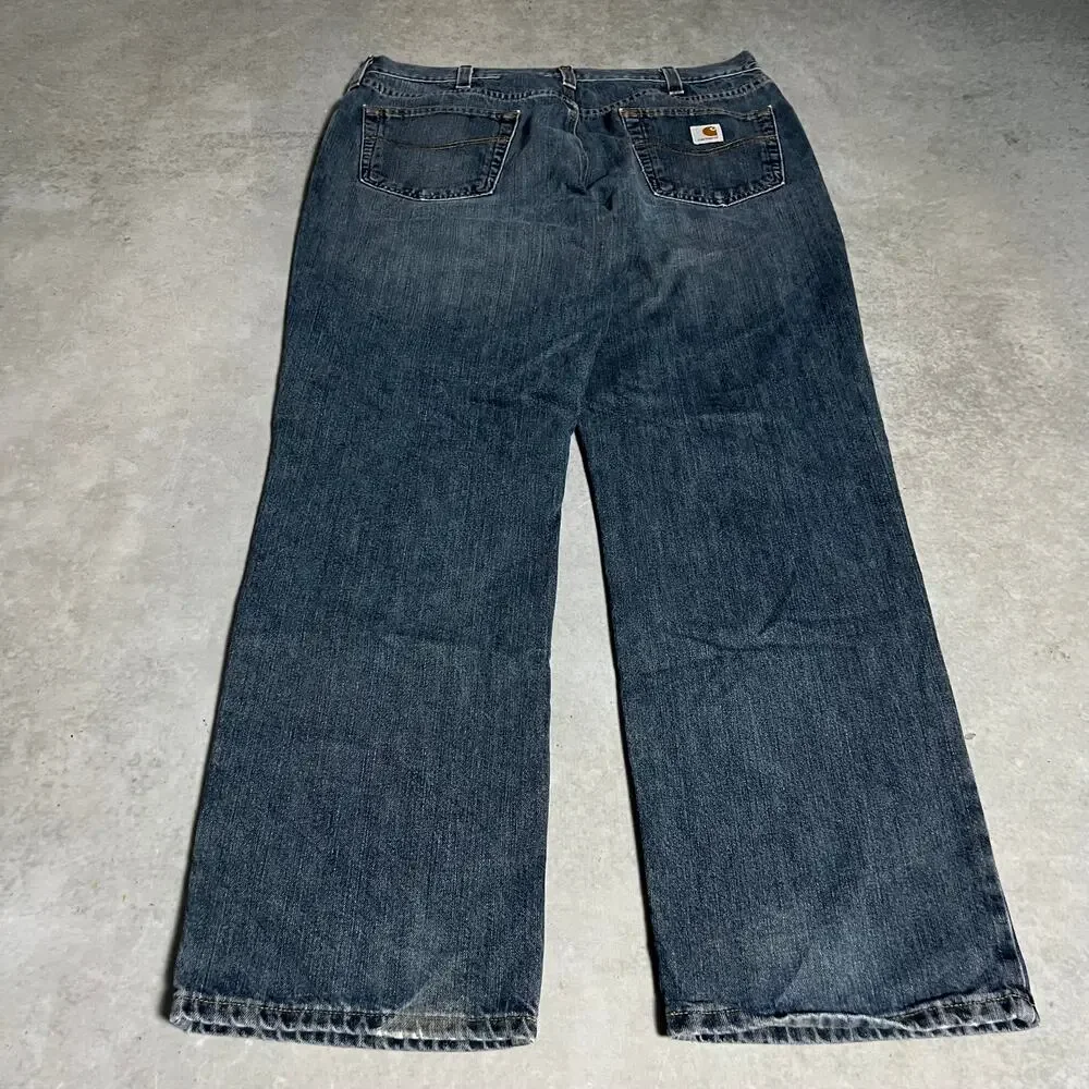 Carhartt Relaxed Fit Men’s Size 38x32 Workwear Jeans Blue Baggy Denim